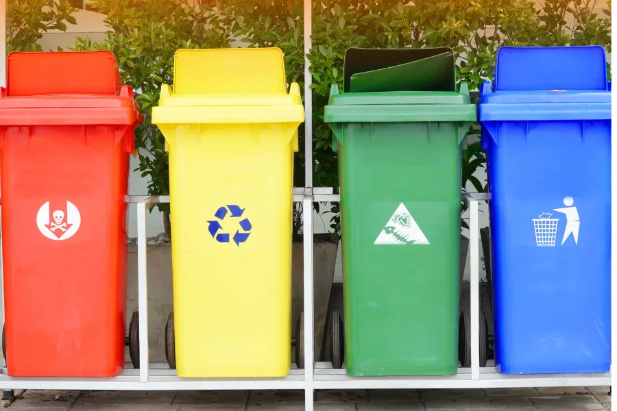 รูป ถังขยะแยกประเภทอย่างไร ถังขยะ 4 สีมีอะไรบ้าง รู้จักการแยกขยะที่ถูกต้อง