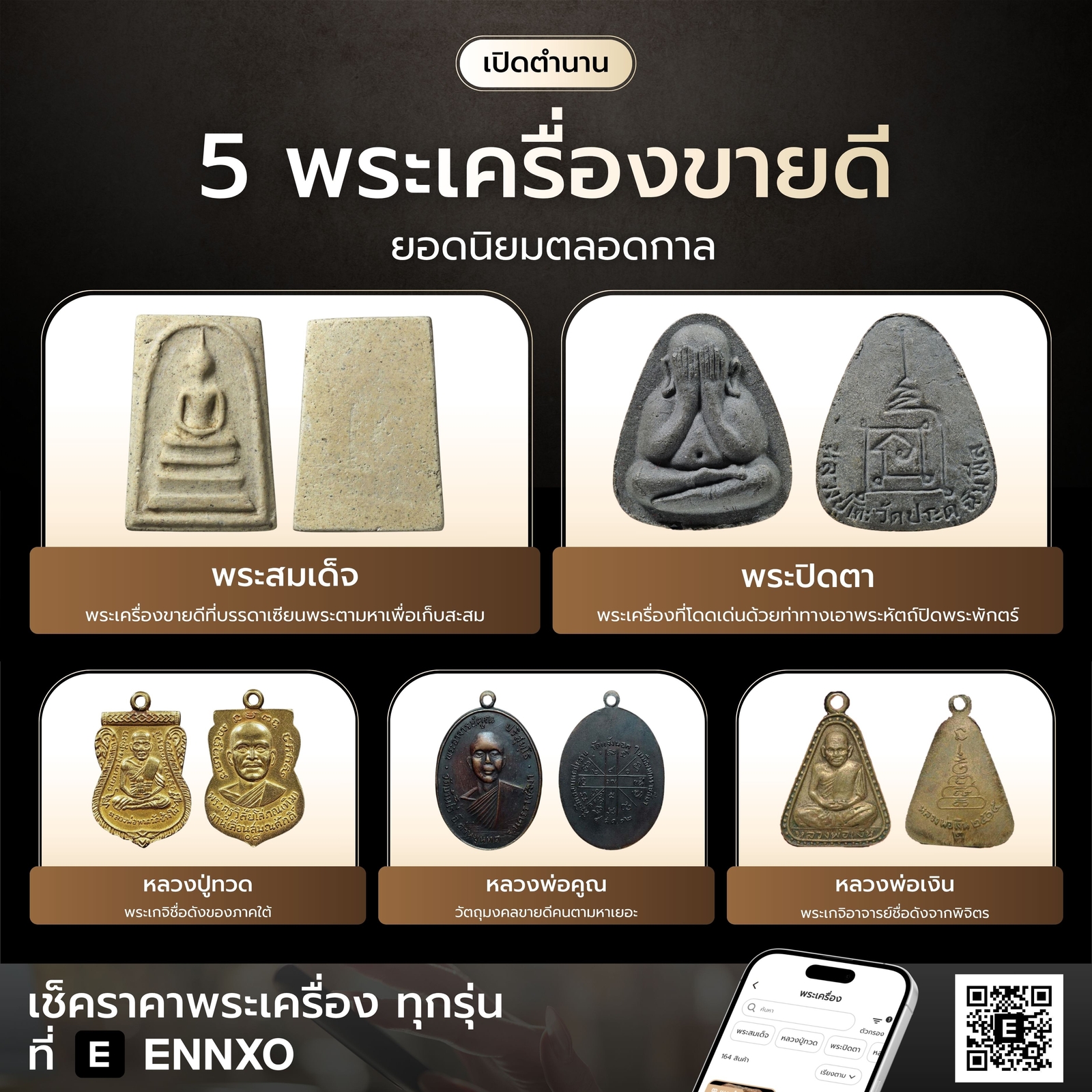5 พระเครื่องขายดีที่ ENNXO