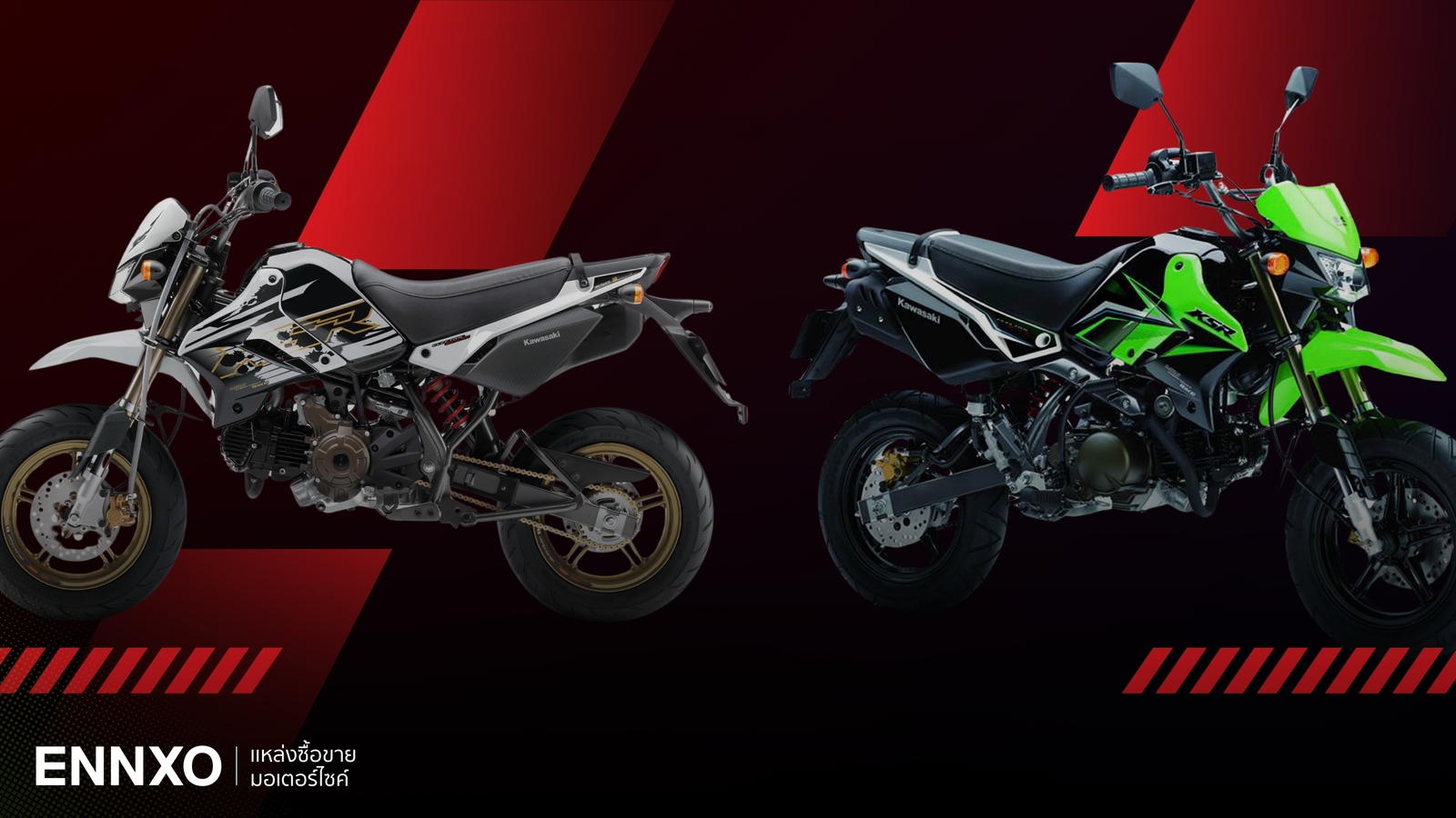 เช็คมอเตอร์ไซค์ Kawasaki KSR มีกี่รุ่น มีรุ่นและสีอะไรบ้าง