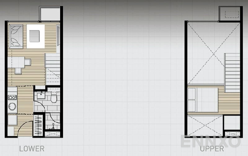 รูปแปลนห้อง 1 Bedroom ของโครงการ แอชตัน มอร์ฟ 38
