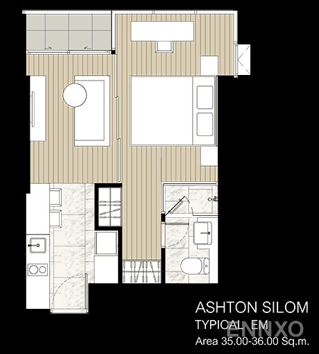 รูปแปลนห้อง EM ของโครงการ แอชตัน สีลม