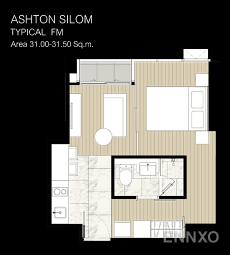 รูปแปลนห้อง FM ของโครงการ แอชตัน สีลม