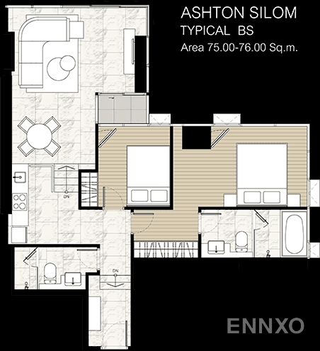 รูปแปลนห้อง BS ของโครงการ แอชตัน สีลม
