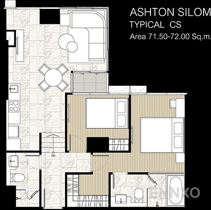 รูปแปลนห้อง CS ของโครงการ แอชตัน สีลม