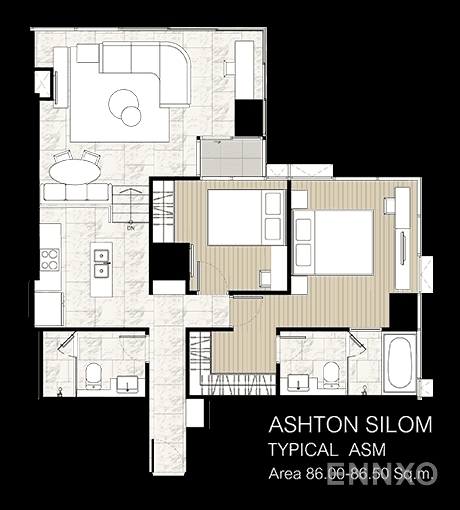 รูปแปลนห้อง ASM ของโครงการ แอชตัน สีลม