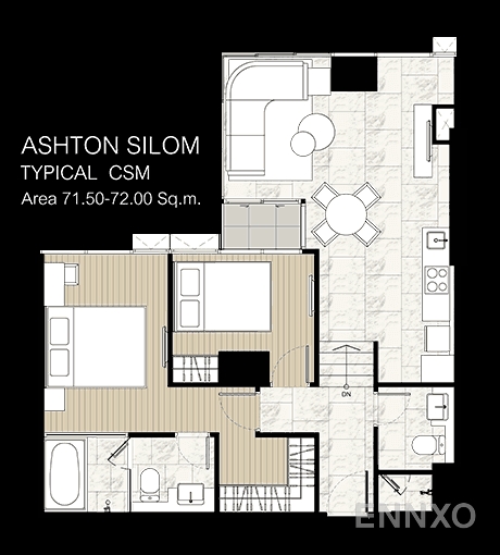 รูปแปลนห้อง CSM ของโครงการ แอชตัน สีลม