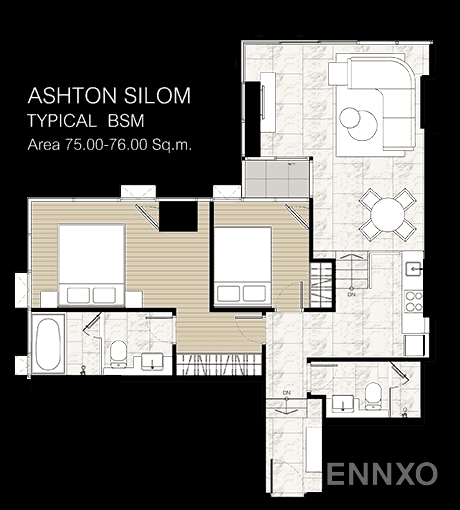 รูปแปลนห้อง BSM ของโครงการ แอชตัน สีลม