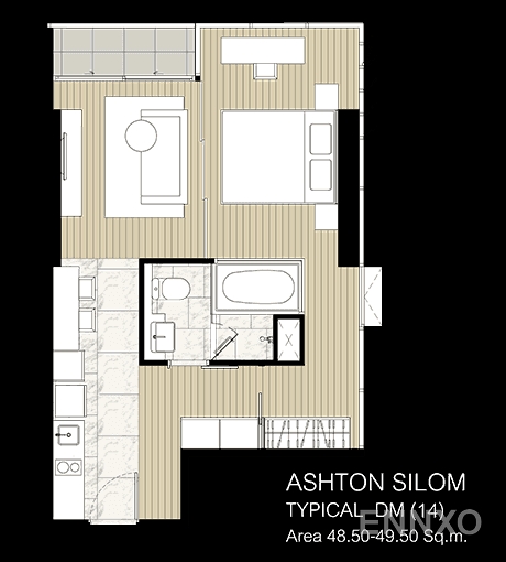 รูปแปลนห้อง DM ของโครงการ แอชตัน สีลม