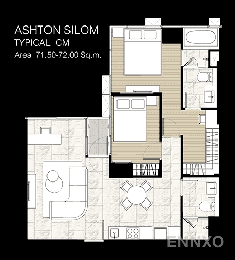 รูปแปลนห้อง CM ของโครงการ แอชตัน สีลม