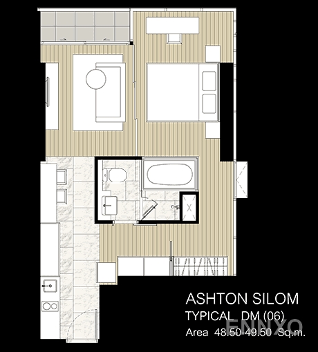 รูปแปลนห้อง DM ของโครงการ แอชตัน สีลม