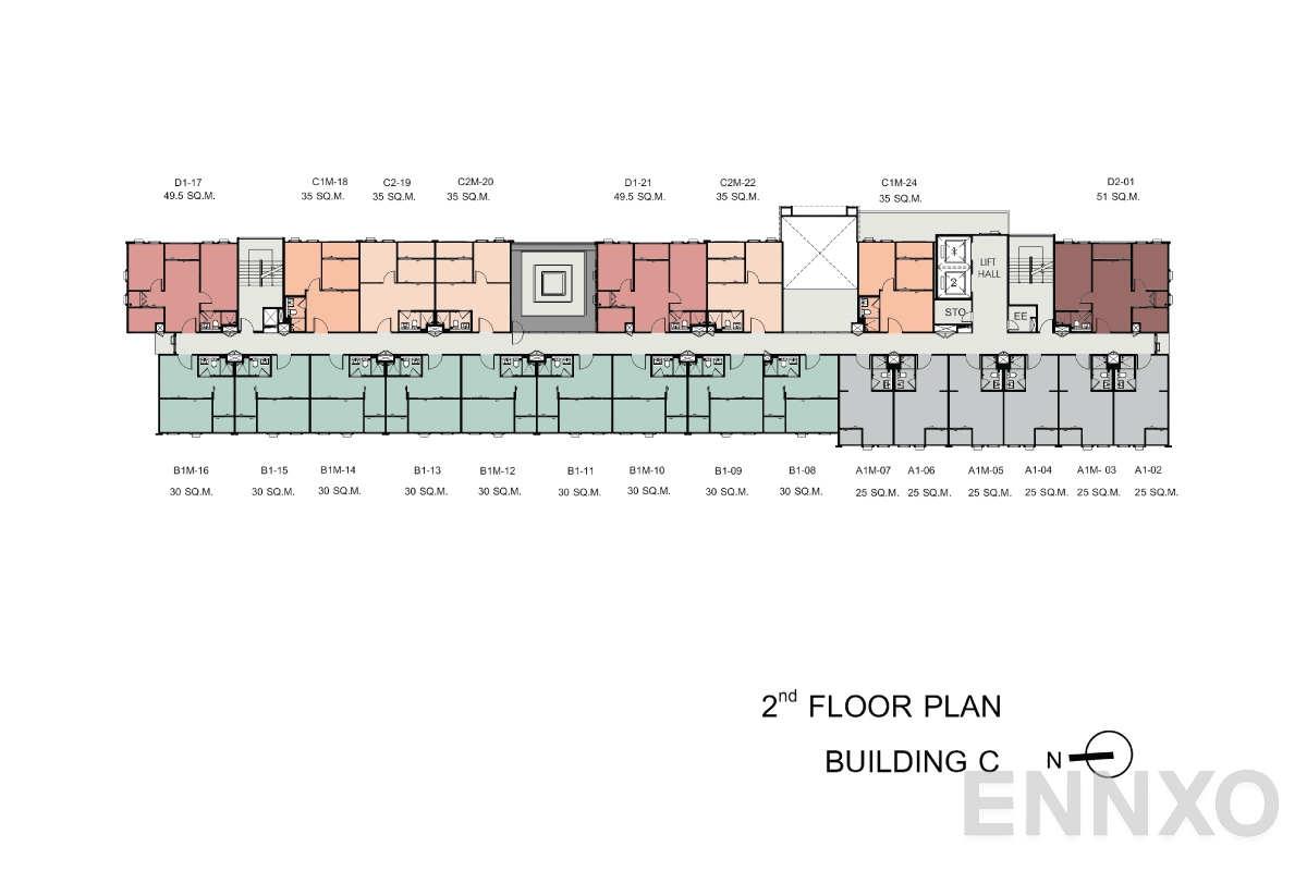 แปลนชั้น 2nd-floorplan ของโครงการ แอสปาย อโศก - รัชดา
