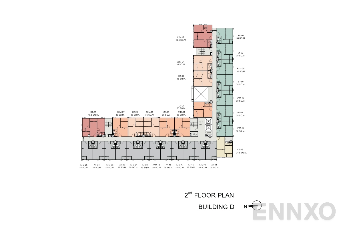 แปลนชั้น 2nd-floorplan ของโครงการ แอสปาย อโศก - รัชดา
