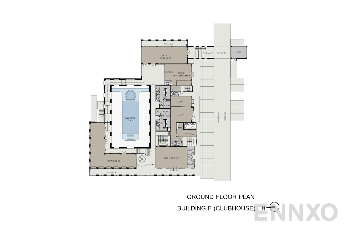 แปลนชั้น Ground-floorplan ของโครงการ แอสปาย อโศก - รัชดา
