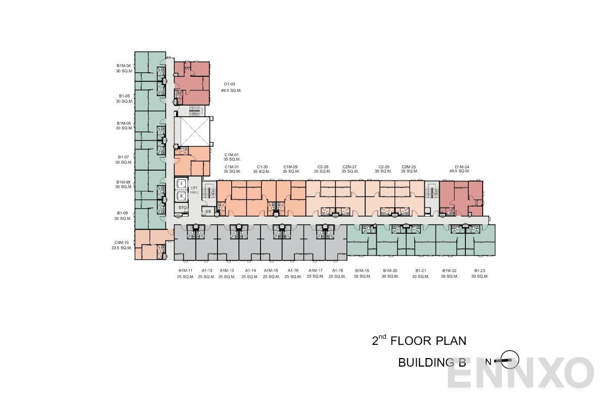 แปลนชั้น 2nd-floorplan ของโครงการ แอสปาย อโศก - รัชดา