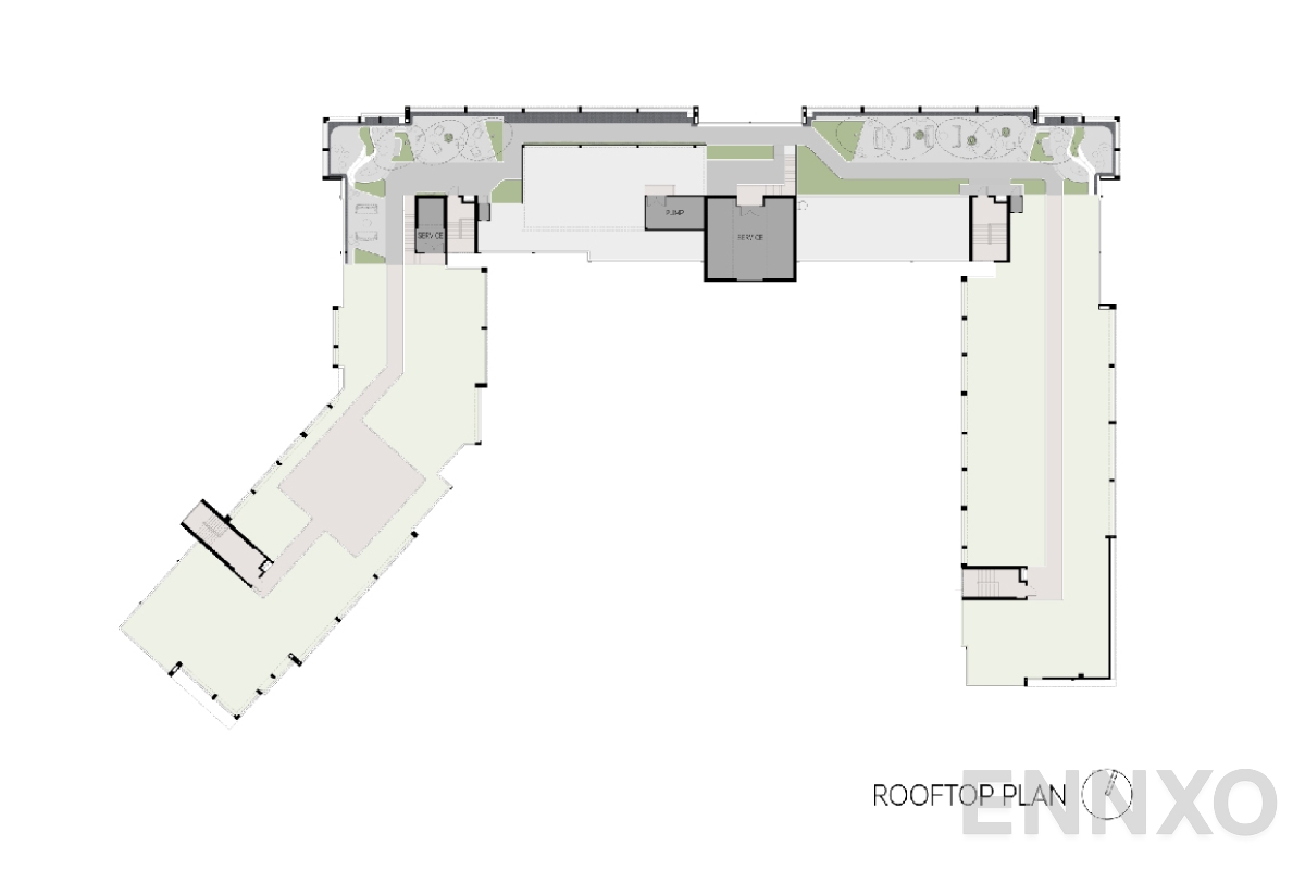 แปลนชั้น Rooftop-plan ของโครงการ Aspire Erawan Prime