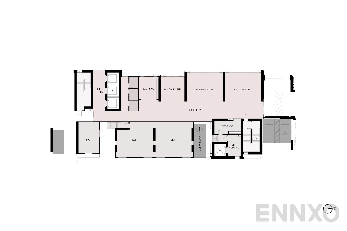 แปลนชั้น Ground Floor ของโครงการ ASPIRE Huai Khwang