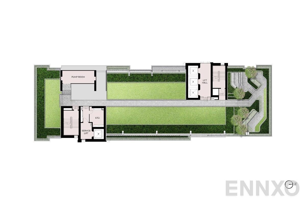 แปลนชั้น RoofTop 35th floor ของโครงการ ASPIRE Huai Khwang