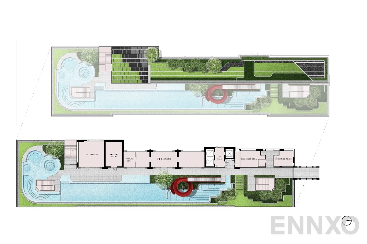แปลนชั้น RoofTop 35th floor ของโครงการ ASPIRE Huai Khwang