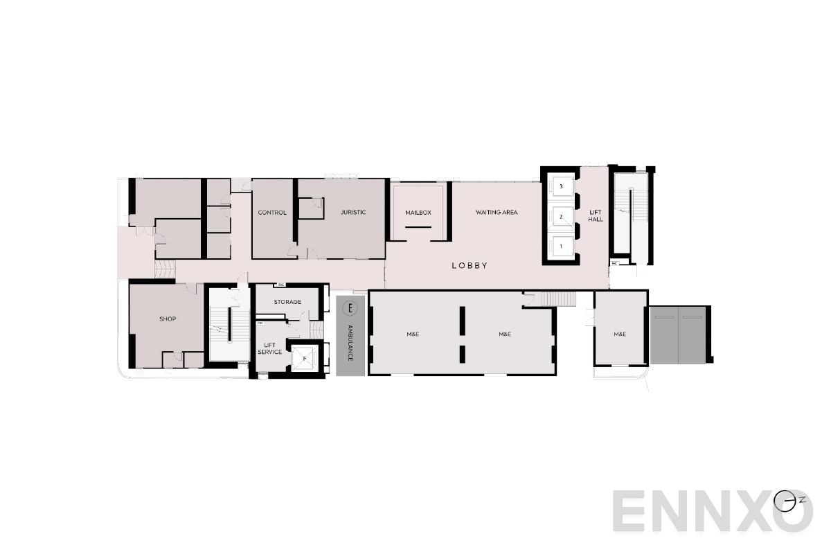 แปลนชั้น Ground Floor ของโครงการ ASPIRE Huai Khwang