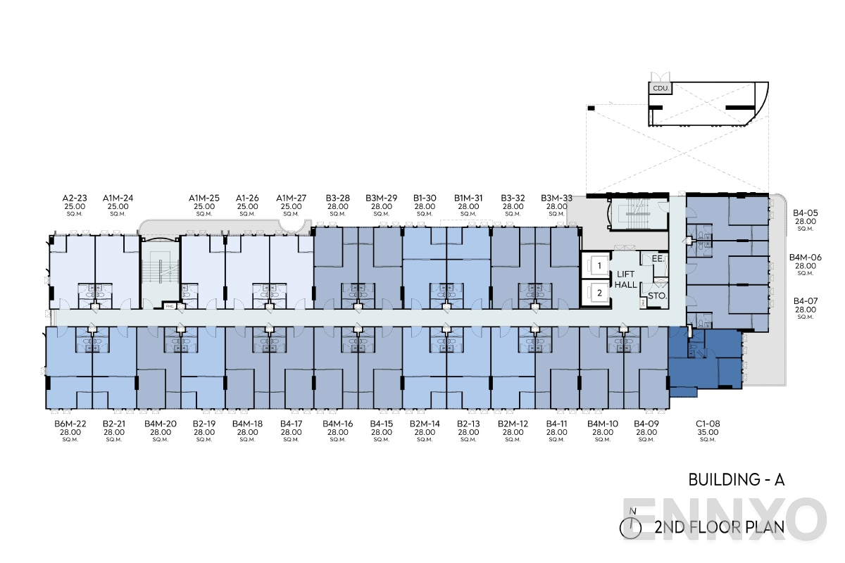แปลนชั้น 2nd FLOOR PLAN ของโครงการ Aspire Ratchayothin