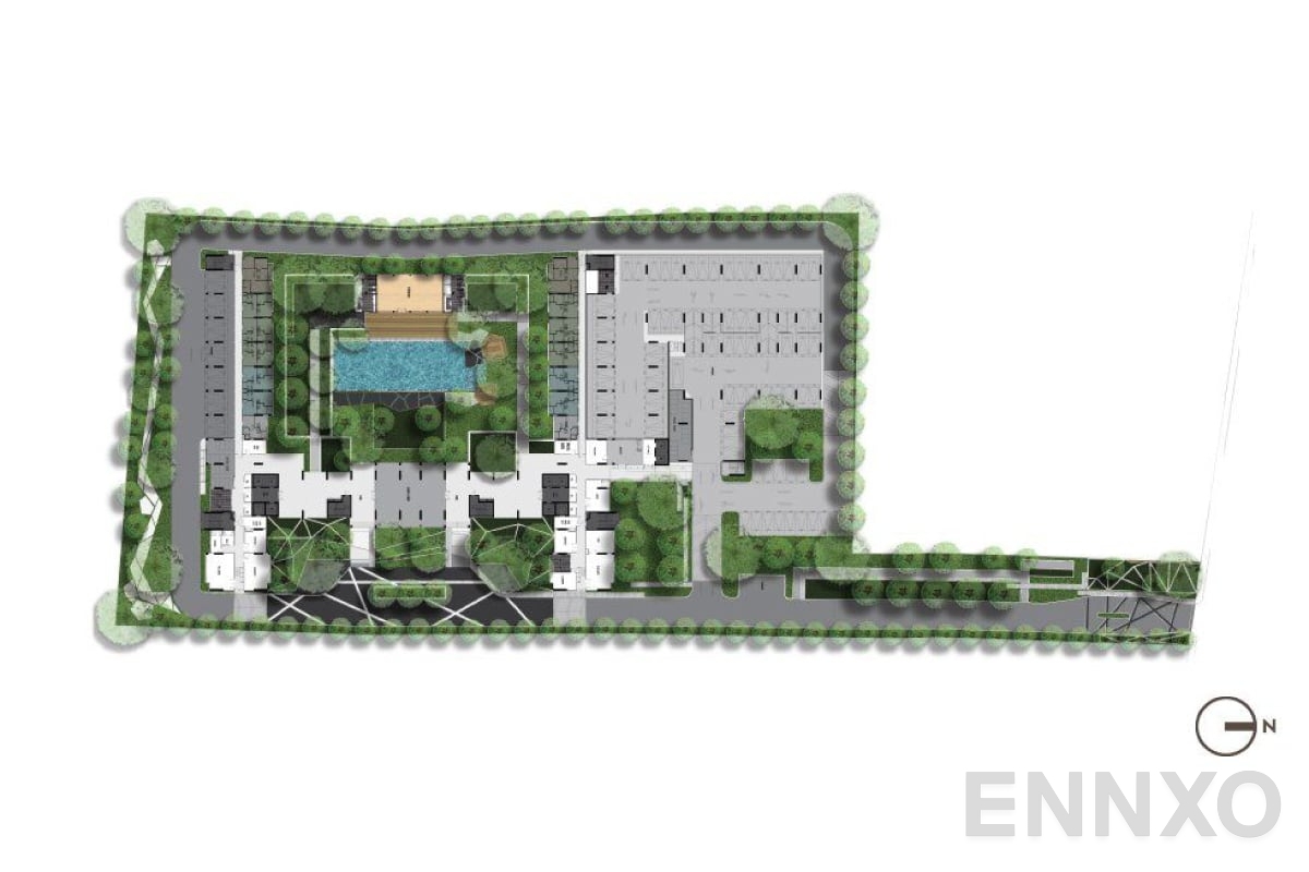 แปลนชั้น Ground-floorplan ของโครงการ แอสปาย รัตนาธิเบศร์ 2