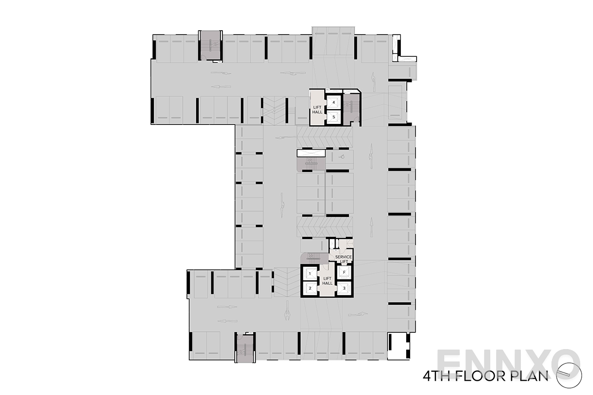 แปลนชั้น 4th Floor ของโครงการ Aspire Sukhumvit - Rama 4