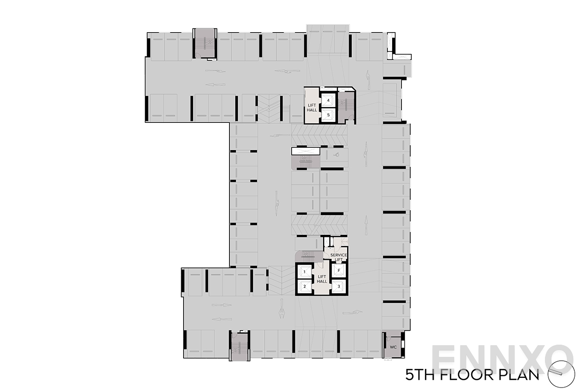 แปลนชั้น 5th Floor ของโครงการ Aspire Sukhumvit - Rama 4