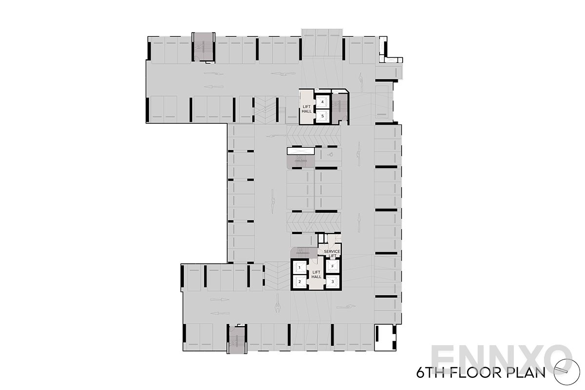 แปลนชั้น 6th Floor ของโครงการ Aspire Sukhumvit - Rama 4