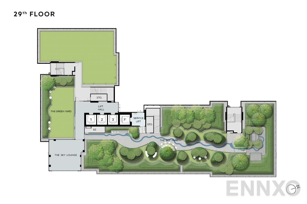 แปลนชั้น 29th Floor ของโครงการ แอสปาย วิภา - วิคตอรี่