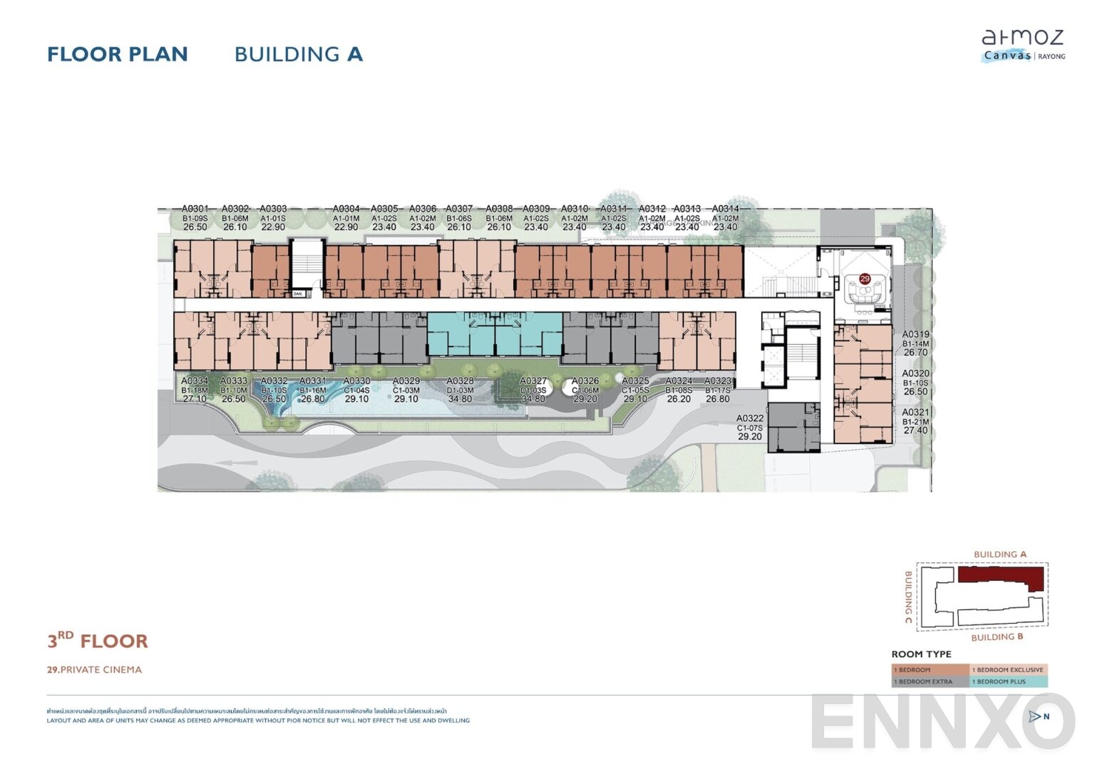 แปลนชั้น 3rd Floor ของโครงการ Atmoz Canvas Rayong