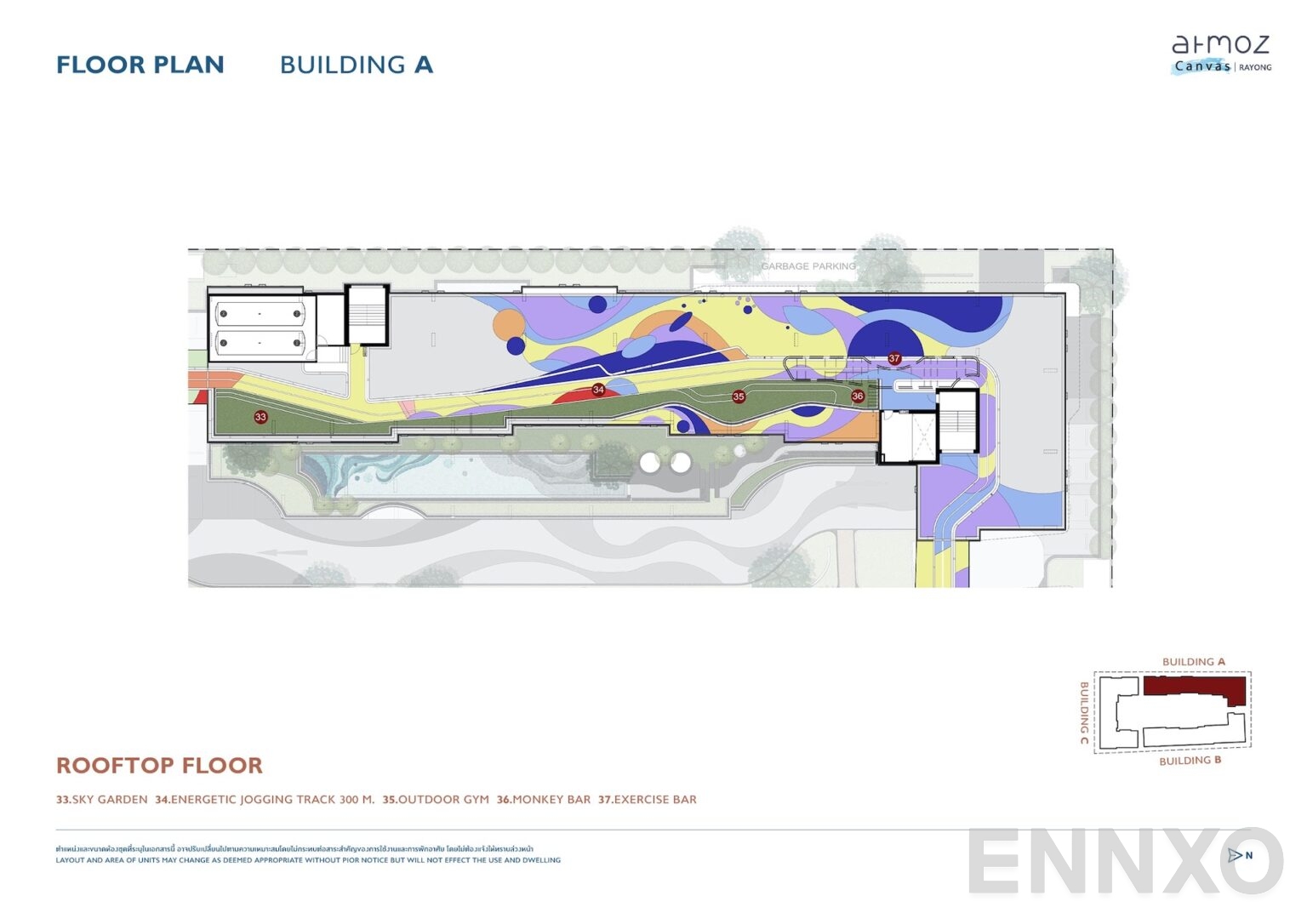 แปลนชั้น Rooftop ของโครงการ Atmoz Canvas Rayong