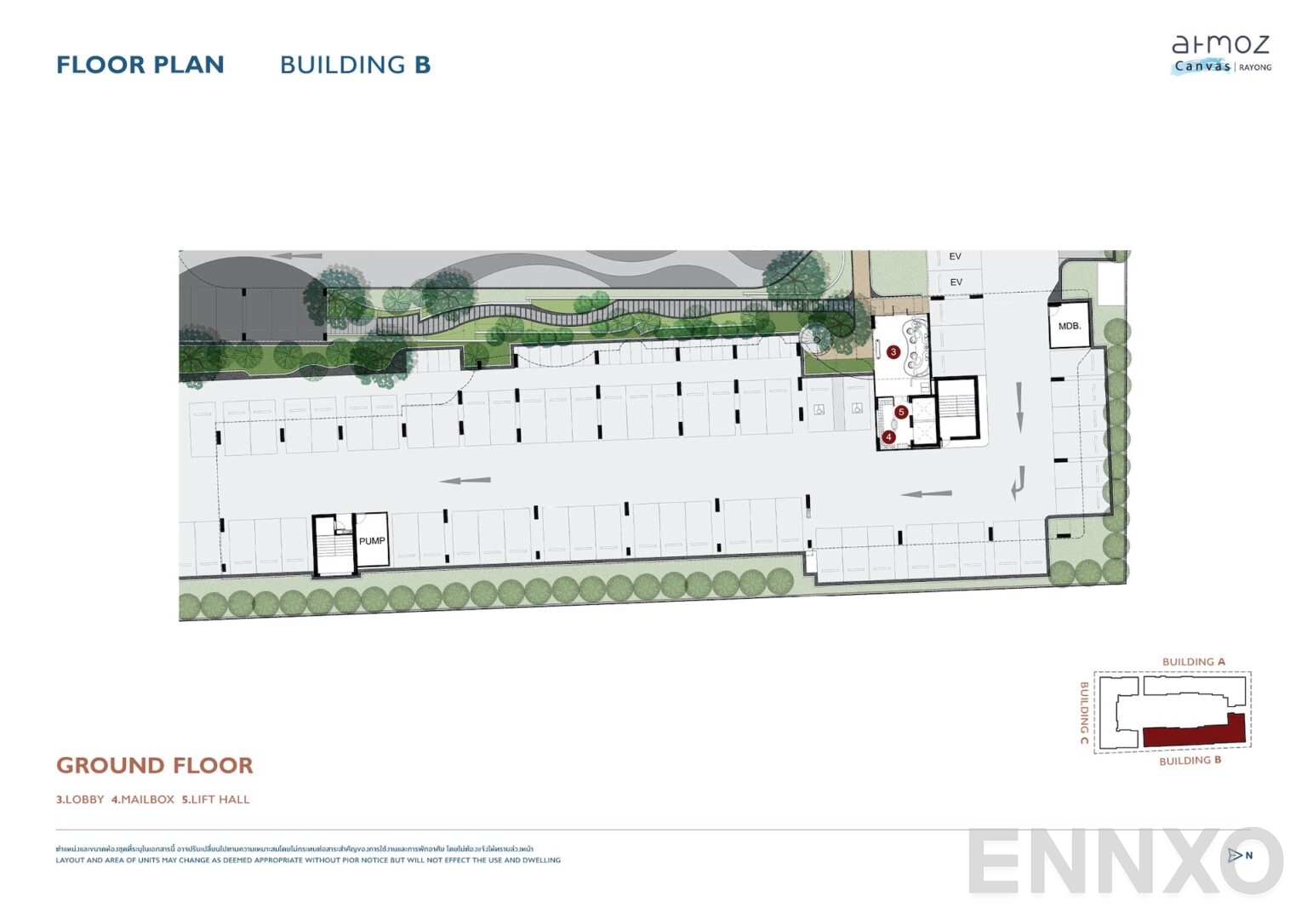 แปลนชั้น 1st Floor ของโครงการ Atmoz Canvas Rayong