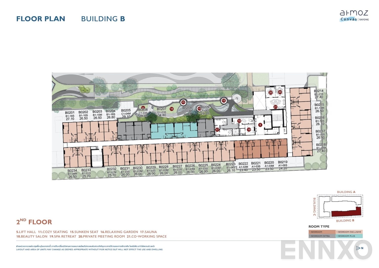 แปลนชั้น 2nd Floor ของโครงการ Atmoz Canvas Rayong