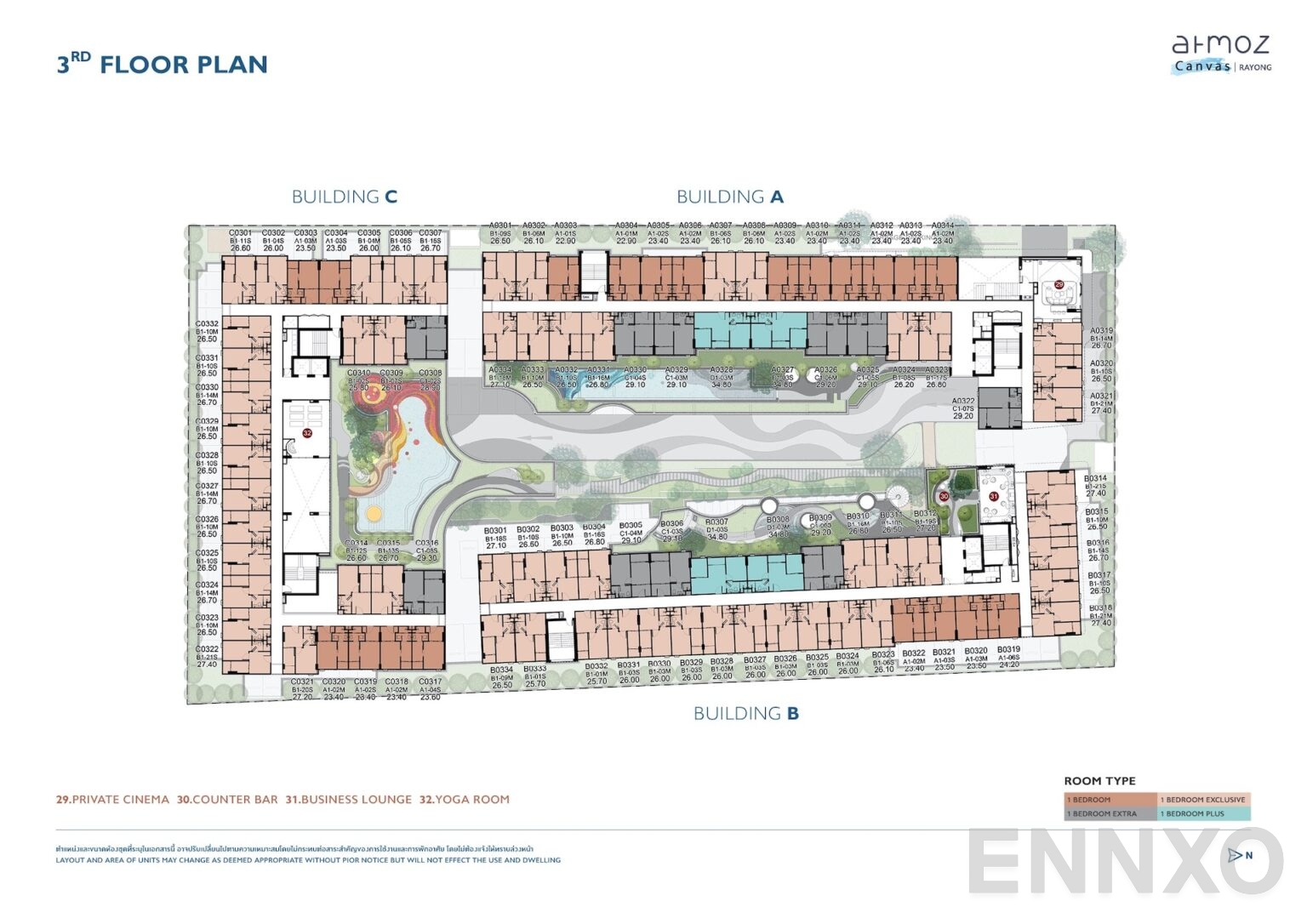 แปลนชั้น 3rd Floor ของโครงการ Atmoz Canvas Rayong