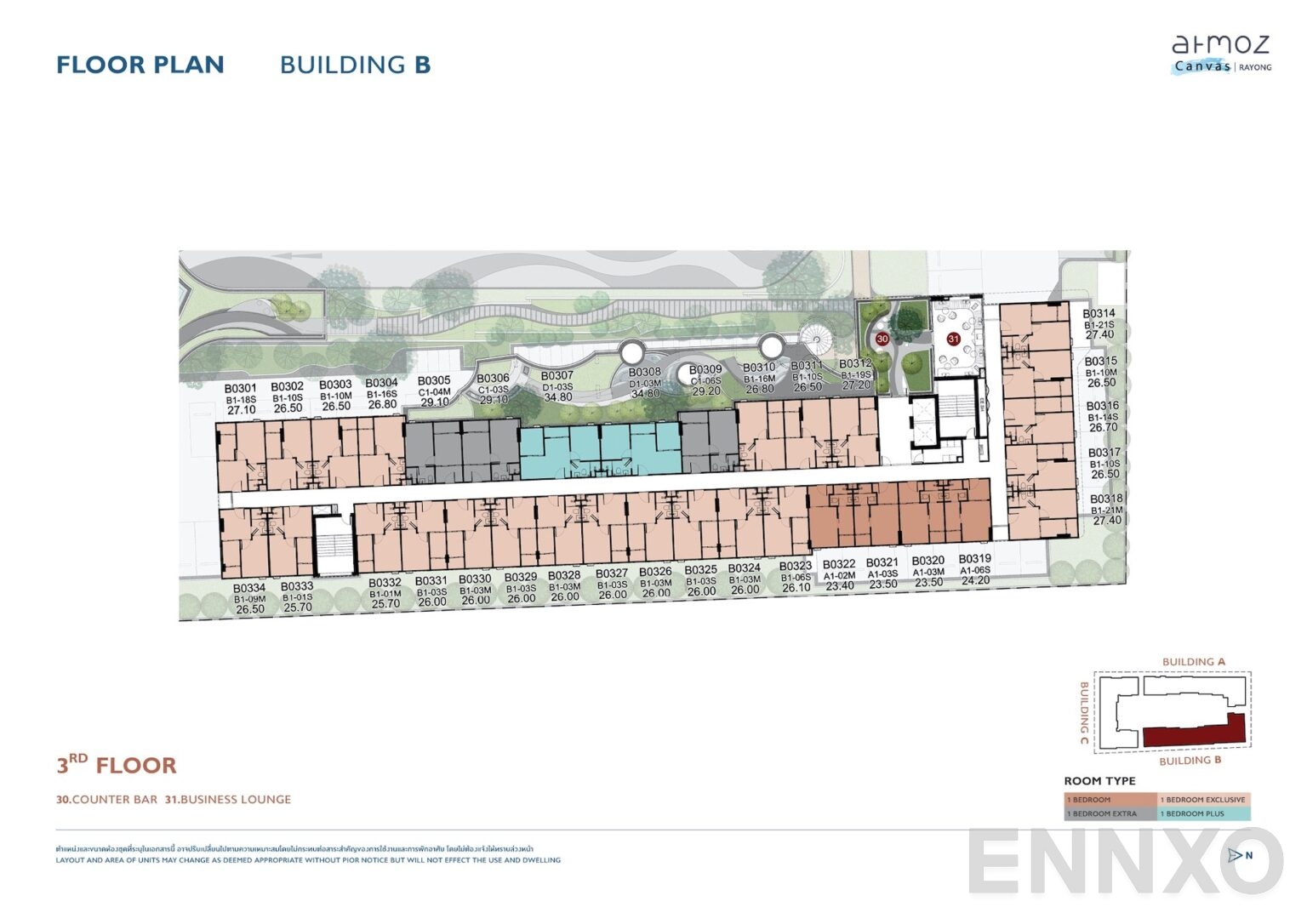 แปลนชั้น 3rd Floor ของโครงการ Atmoz Canvas Rayong