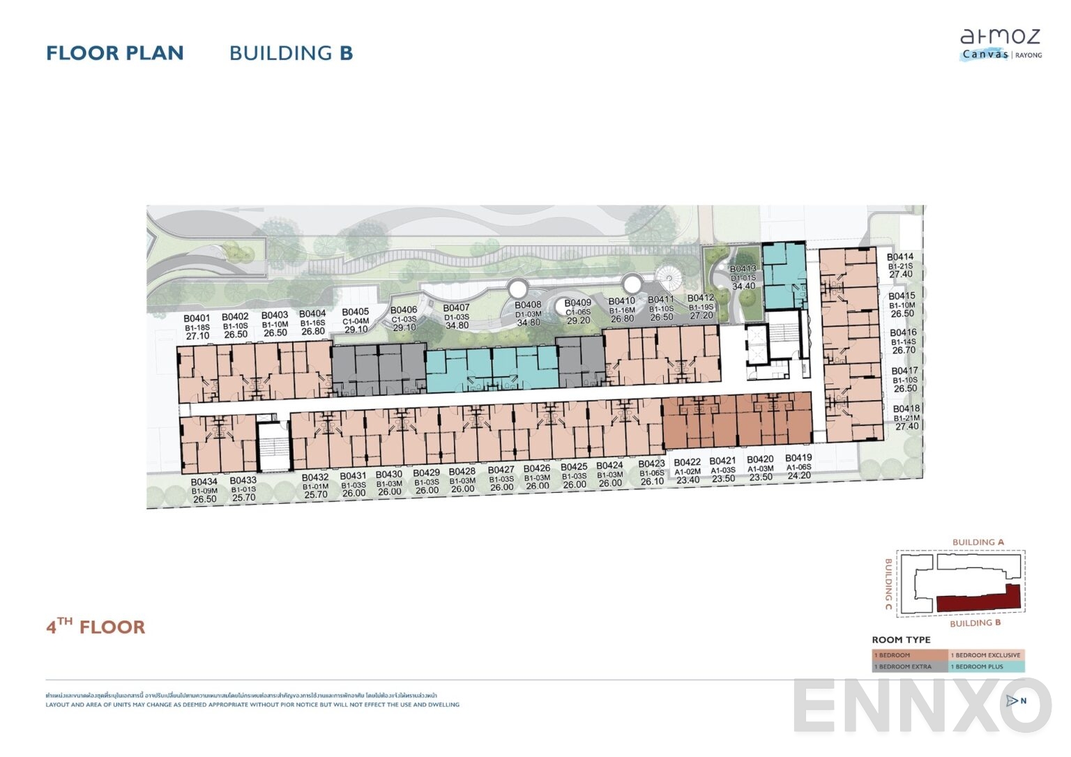 แปลนชั้น 4th Floor ของโครงการ Atmoz Canvas Rayong