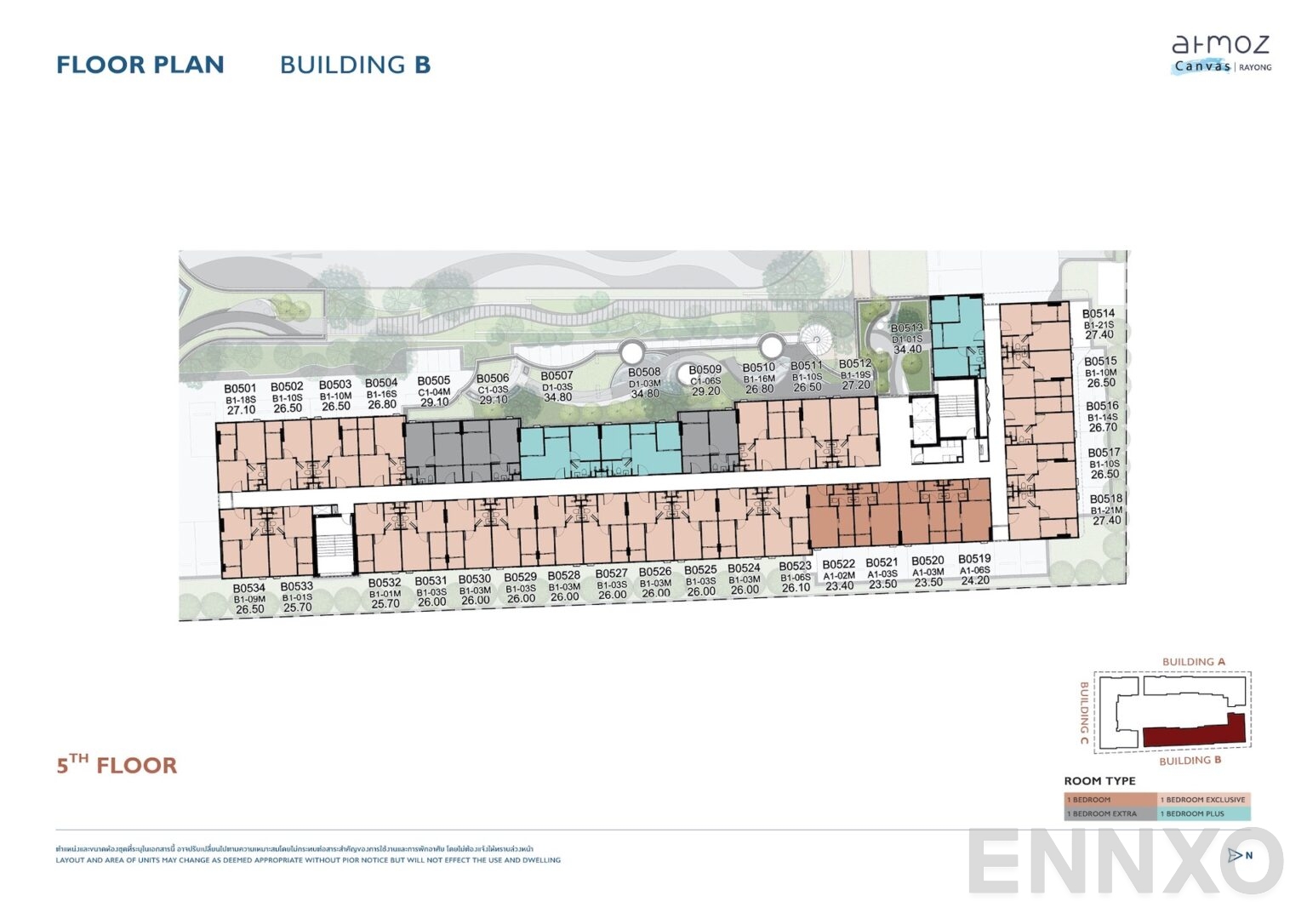 แปลนชั้น 5th Floor ของโครงการ Atmoz Canvas Rayong