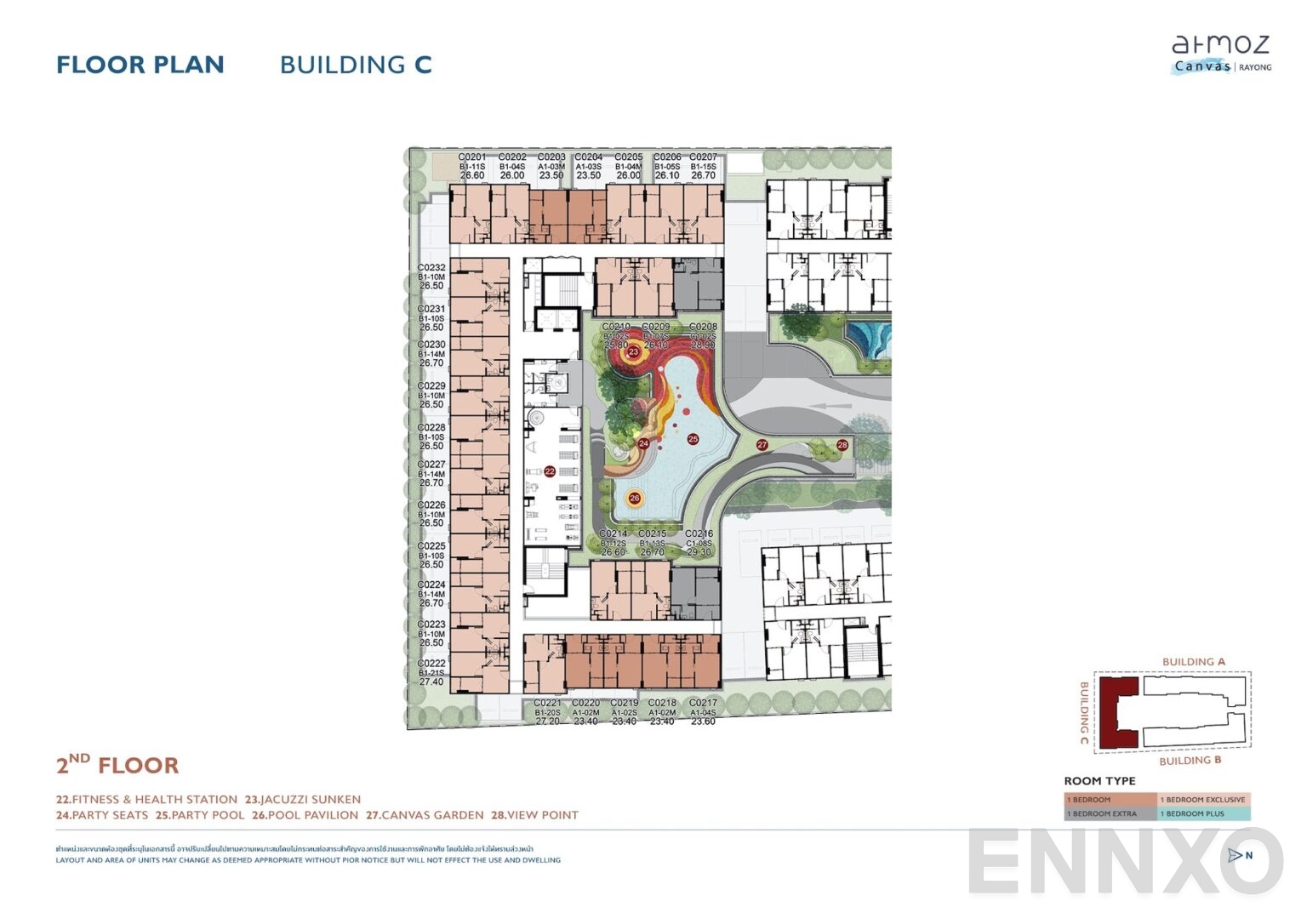 แปลนชั้น 2nd Floor ของโครงการ Atmoz Canvas Rayong