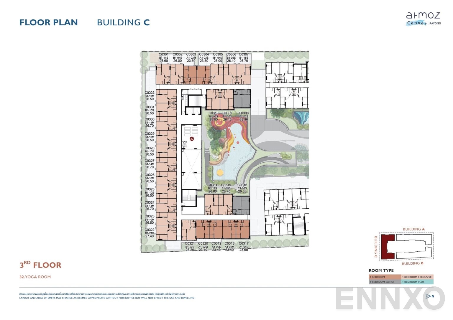 แปลนชั้น 3rd Floor ของโครงการ Atmoz Canvas Rayong