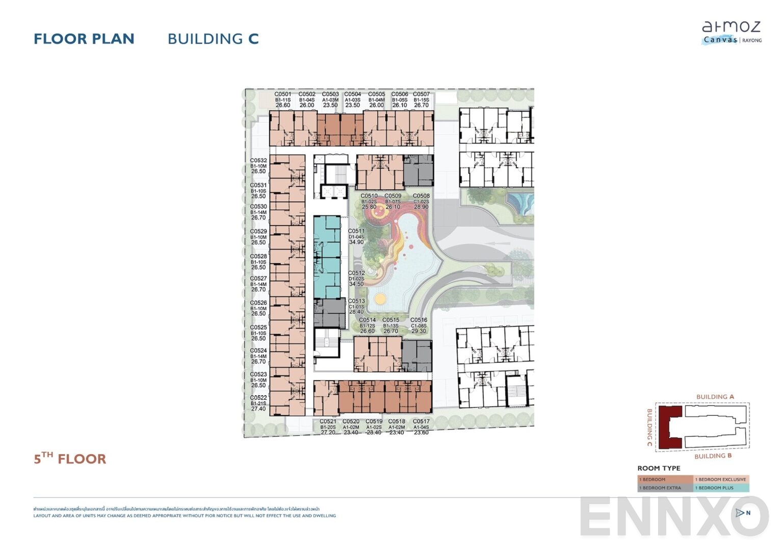 แปลนชั้น 5th Floor ของโครงการ Atmoz Canvas Rayong