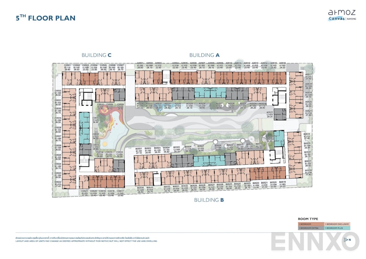 แปลนชั้น 5th Floor ของโครงการ Atmoz Canvas Rayong