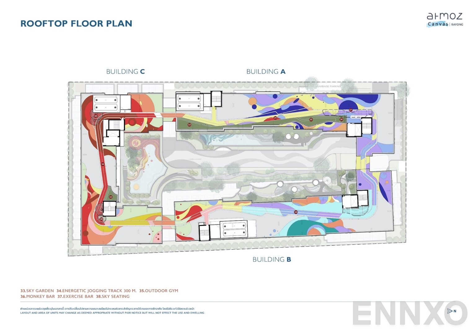 แปลนชั้น Rooftop ของโครงการ Atmoz Canvas Rayong