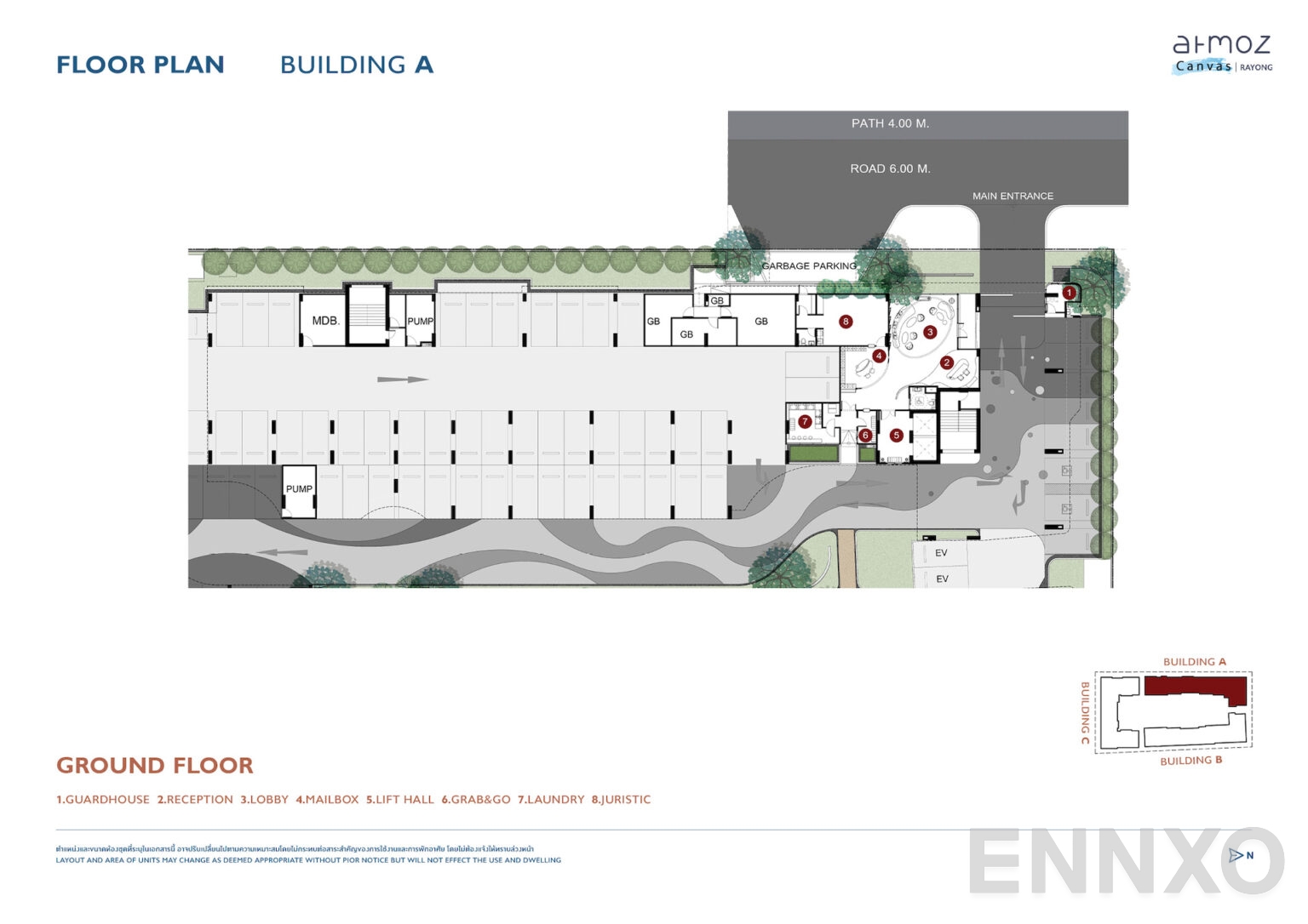 แปลนชั้น 1st Floor ของโครงการ Atmoz Canvas Rayong