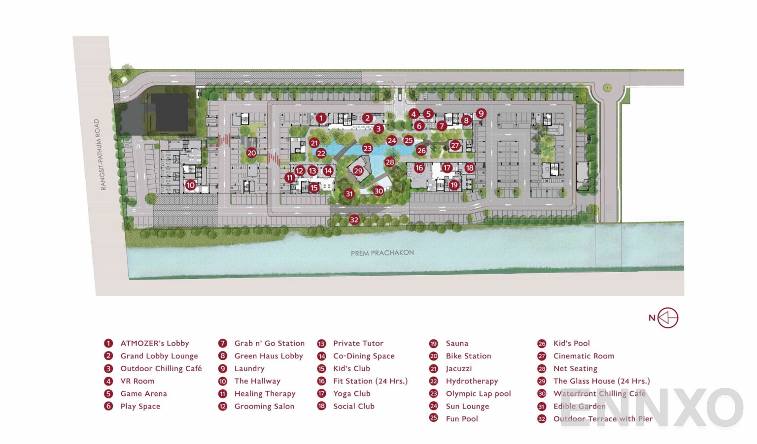 แปลนชั้น ชั้นล่าง ของโครงการ แอทโมซ คาแนล รังสิต