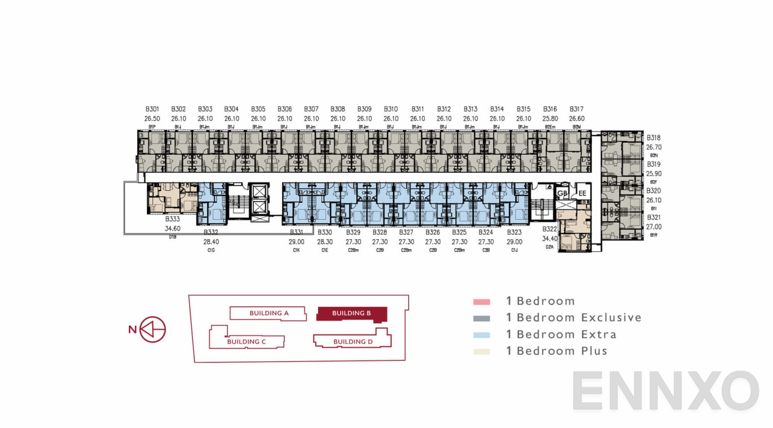 แปลนชั้น 3rd-8th Floor ของโครงการ แอทโมซ คาแนล รังสิต