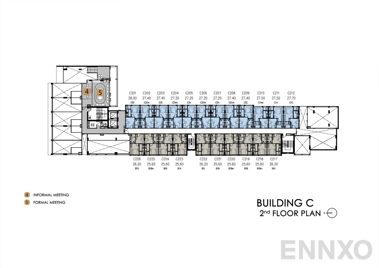แปลนชั้น 2nd Floor ของโครงการ แอทโมซ คาแนล รังสิต