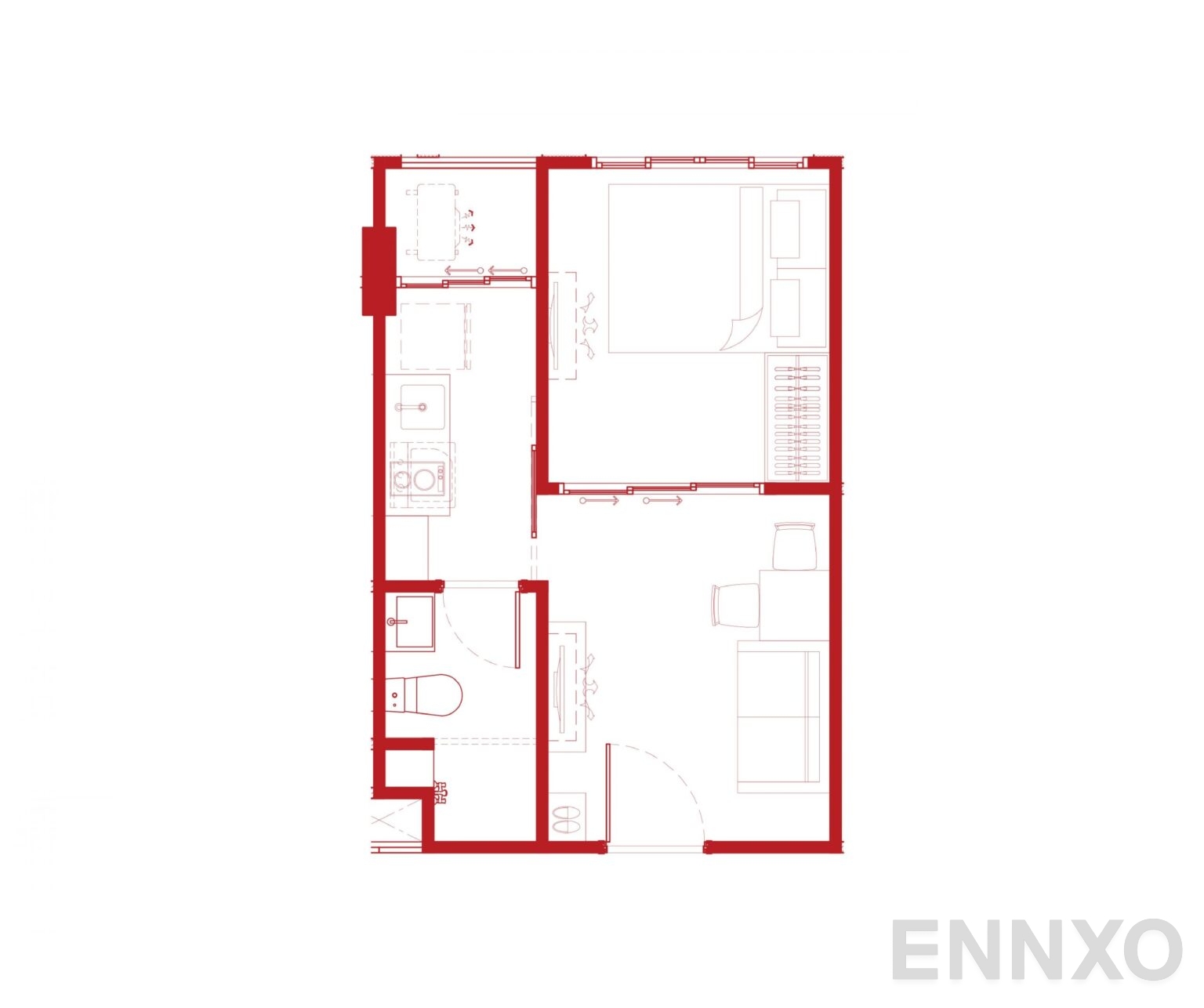 รูปแปลนห้อง B2Dm ของโครงการ แอทโมซ คาแนล รังสิต