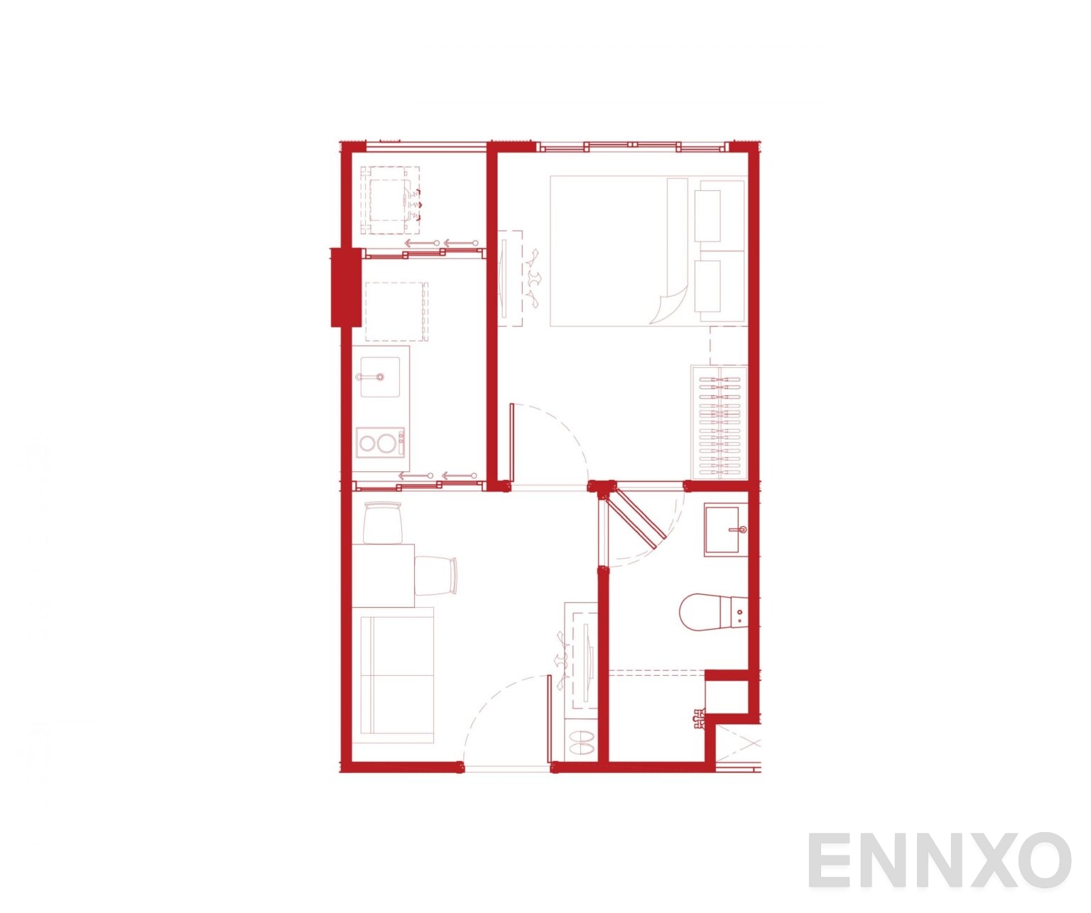 รูปแปลนห้อง B1J ของโครงการ แอทโมซ คาแนล รังสิต