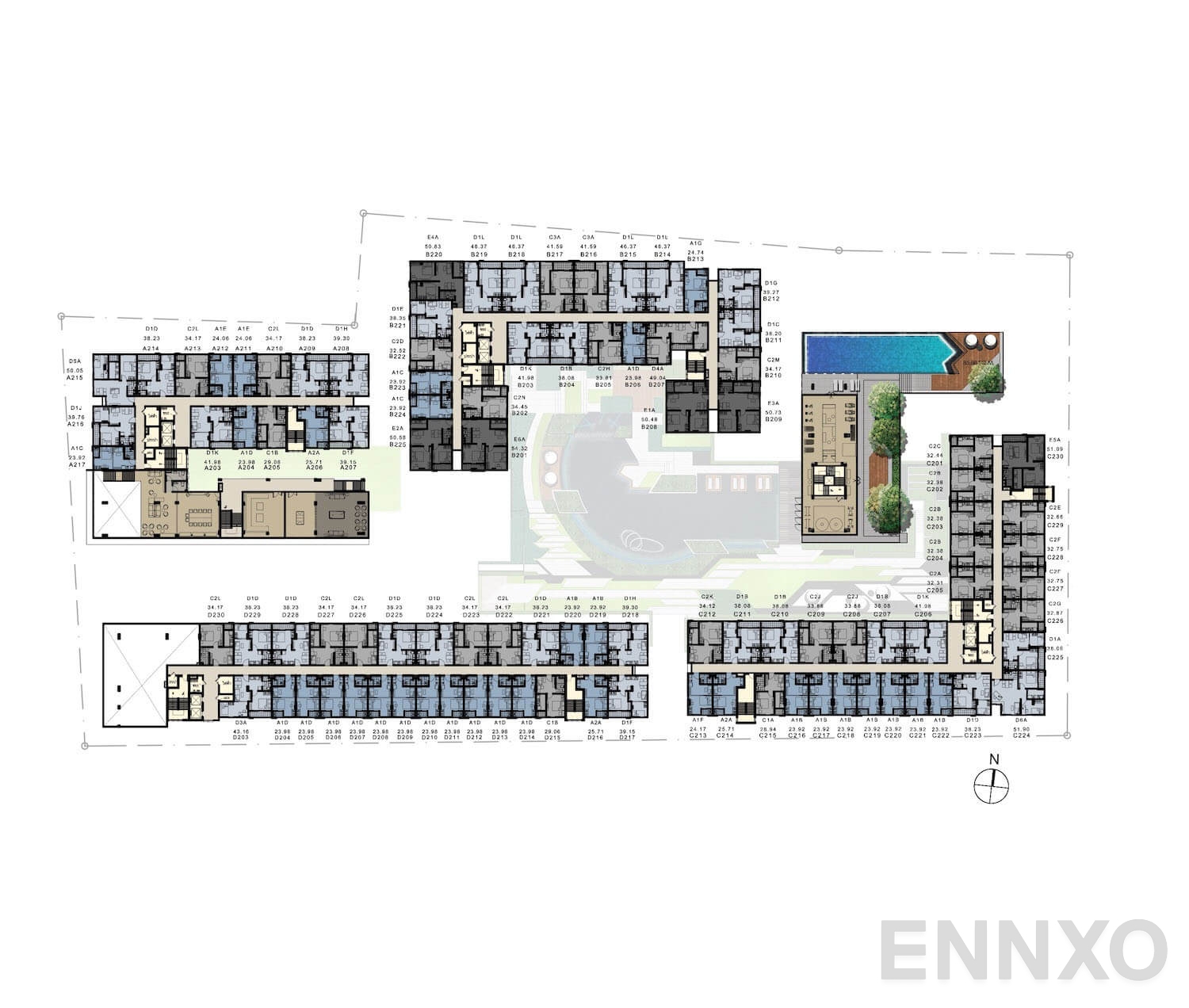 แปลนชั้น 2ND-3RD FLOOR PLAN ของโครงการ แอทโมซ ลาดพร้าว 71