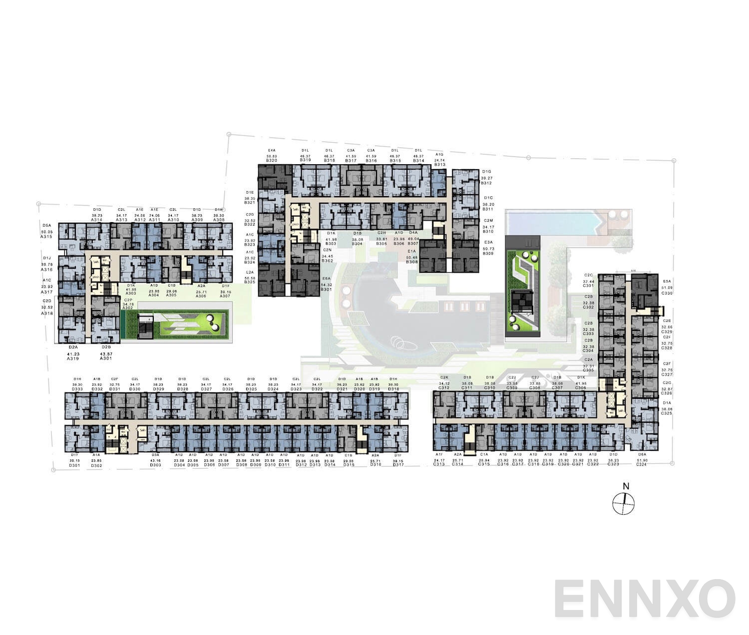 แปลนชั้น 4TH-8TH FLOOR PLAN ของโครงการ แอทโมซ ลาดพร้าว 71